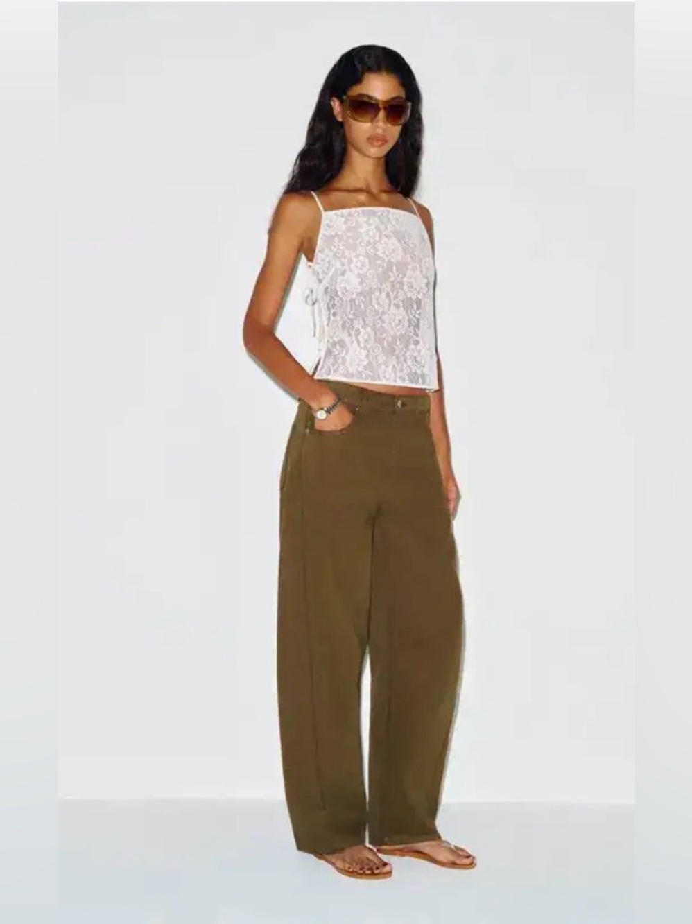 NWT Reformation Vida Lace Tank Top - Cream